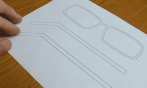 Нарисовать очки 3D ручкой по шаблону