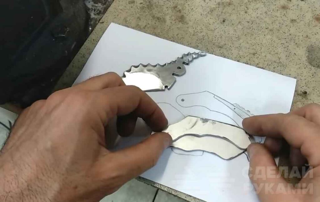 Оригинальный карманный нож своими руками без ковки